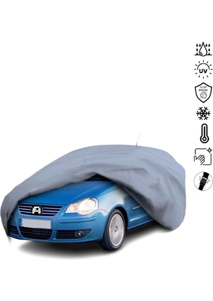 Volkswagen Polo 4 9n (2001-2009) Araba Brandası Miflonlu Su Geçirmez 4 Mevsim Araba Brandası