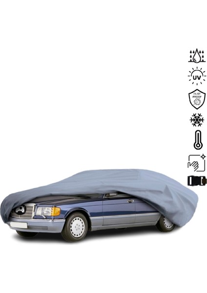 Mercedes Benz S W126 Se Araba Brandası Miflonlu Su Geçirmez 4 Mevsim Araba Brandası