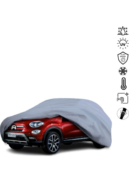 Fiat 500 x Cross Araba Brandası Miflonlu Su Geçirmez 4 Mevsim Araba Brandası