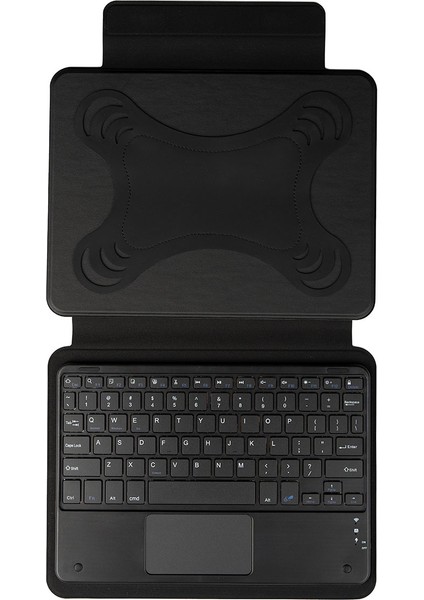 10-11" Inç Universal Tüm Modellere Uyumlu Border Keyboard Bluetooth Bağlantılı Standlı Klavyeli Tablet Kılıfı