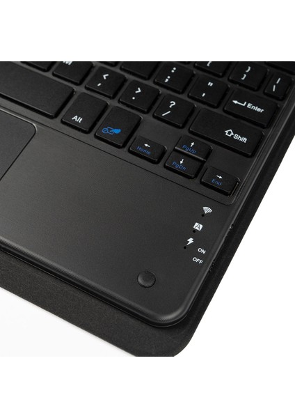 10-11" Inç Universal Tüm Modellere Uyumlu Border Keyboard Bluetooth Bağlantılı Standlı Klavyeli Tablet Kılıfı