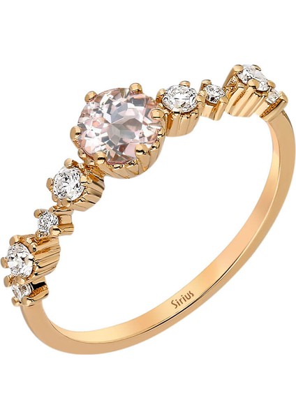 Pırlanta ve Morganite Taşlı Petra Yüzük 0402R0027