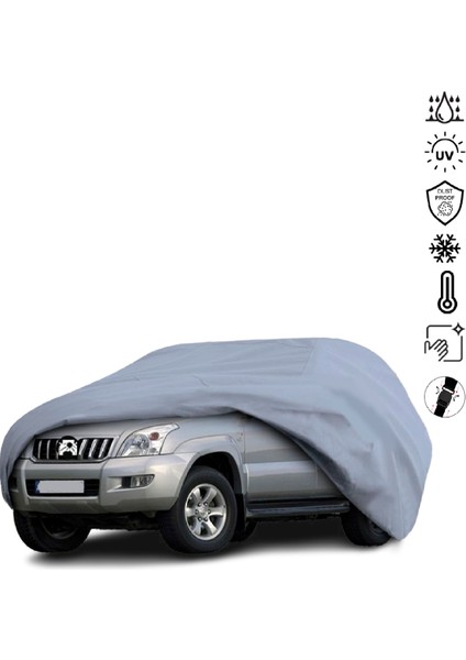 Toyota Land Cruiser 120 Prado (2002-2009) Araba Brandası Miflonlu Su Geçirmez 4 Mevsim Araba Brandası