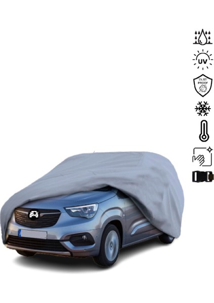 Opel Combo Life Xl E (2018-2022) Araba Brandası Miflonlu Su Geçirmez 4 Mevsim Araba Brandası