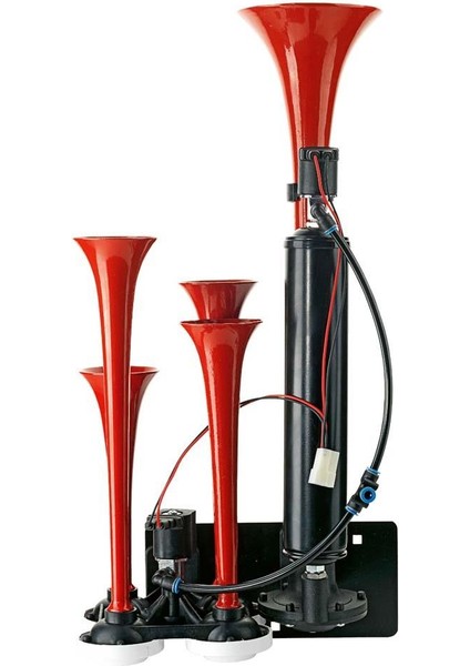 24V 5 Borulu Havalı Çok Sesli Yankılı Dadan Korna Hido HD420C-24
