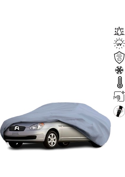 Hyundai Accent 3 Hatchback (2006-2010) Araba Brandası Miflonlu Su Geçirmez 4 Mevsim Araba Brandası