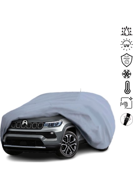 Jeep Compass 2 (2017-) Araba Brandası Miflonlu Su Geçirmez 4 Mevsim Araba Brandası