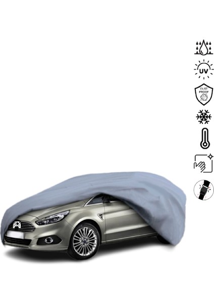 Ford S-Max 2 (2015-) Araba Brandası Miflonlu Su Geçirmez 4 Mevsim Araba Brandası