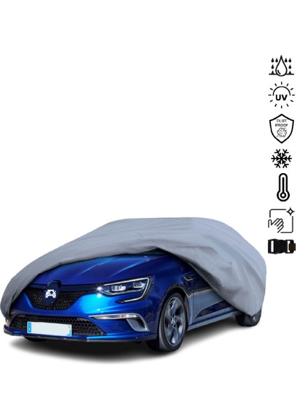 Renault Megane 4 Sedan (2016-) Araba Brandası Miflonlu Su Geçirmez 4 Mevsim Araba Brandası