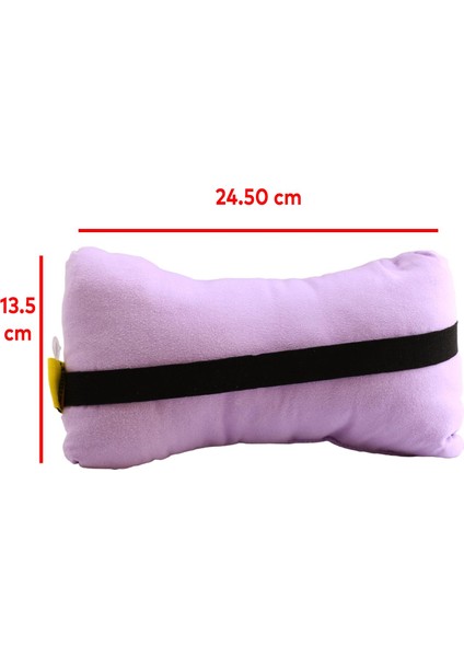 Automix Araba Araç Otomobil Oto Koltuk Başlığı Ergonomik Boyun Destek Yastığı Lila Renk 44837