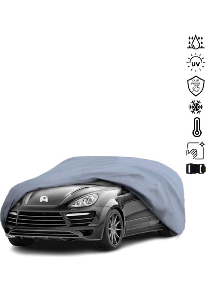 Porsche Cayenne 2 (2014-2017) Araba Brandası Miflonlu Su Geçirmez 4 Mevsim Araba Brandası