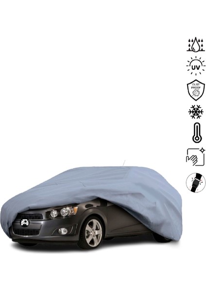 Chevrolet Aveo Sedan (2003-) Araba Brandası Miflonlu Su Geçirmez 4 Mevsim Araba Brandası