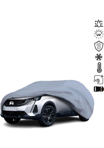 Peugeot 5008 2 (2020-) Araba Brandası Miflonlu Su Geçirmez 4 Mevsim Araba Brandası