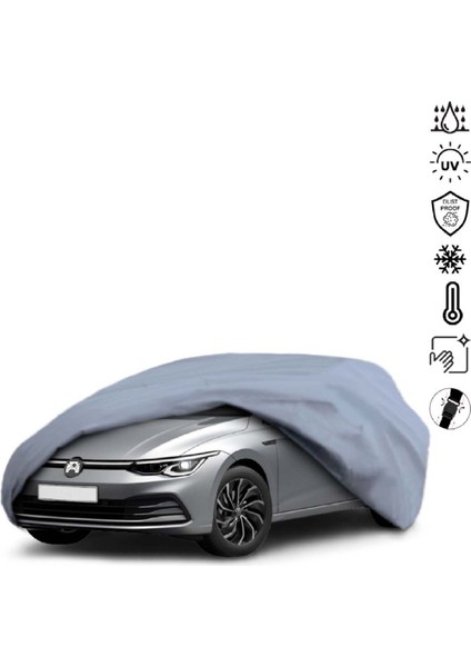 Volkswagen Golf 8 (2020-) Araba Brandası Miflonlu Su Geçirmez 4 Mevsim Araba Brandası