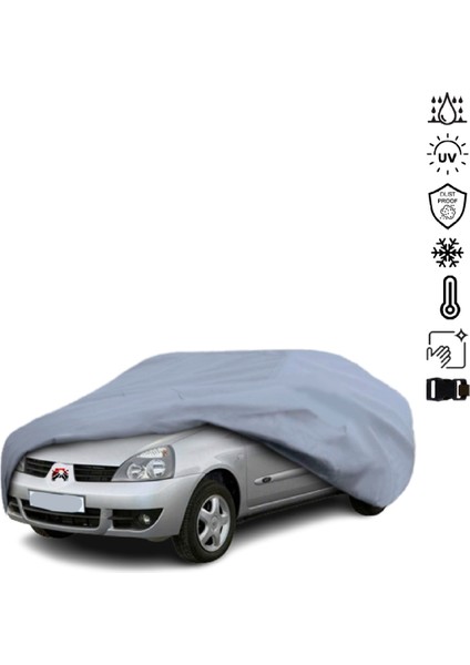 Renault Clio Symbol Sedan (1999-2002) Araba Brandası Miflonlu Su Geçirmez 4 Mevsim Araba Brandası