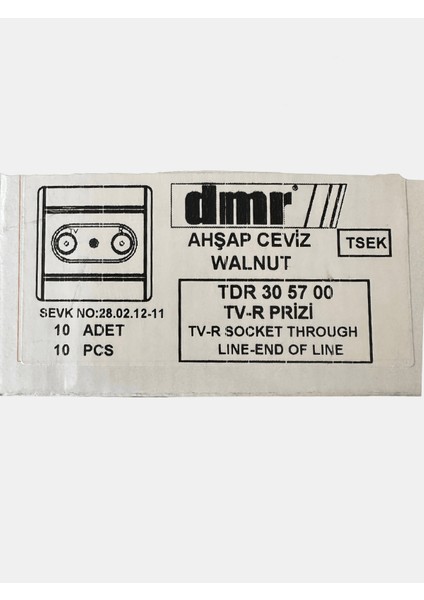 Tv Prizi Sıva Altı Ahşap Ceviz 305700 (Çerçevesiz) (2 Adet)