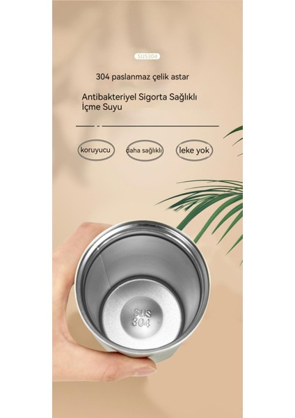 Paslanmaz Çelik Kahve Fincanı Açık Moda Eşlik Eden Araba Su Bardağı Iş Ofis Yalıtım Fincan (Yurt Dışından) indirimleri