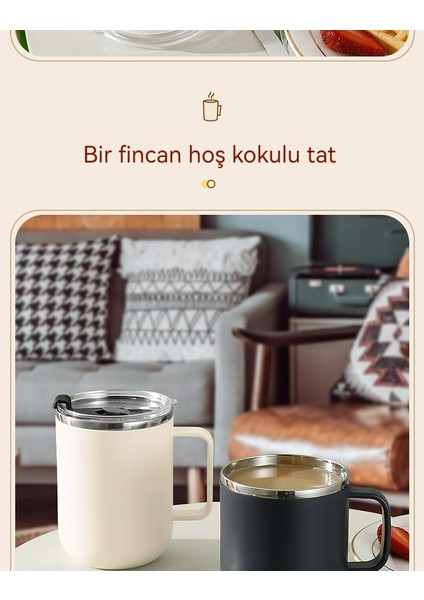 Paslanmaz Çelik Kapaklı Kupa Bardak Ofis Kahve Fincanı Su Bardağı Çay Bardağı Içme Bardağı (Yurt Dışından) modelleri