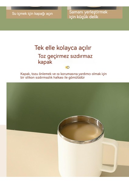 Paslanmaz Çelik Kapaklı Kupa Bardak Ofis Kahve Fincanı Su Bardağı Çay Bardağı Içme Bardağı (Yurt Dışından) fırsatları