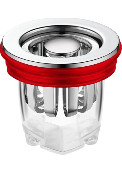 Ohrew Yer Sifonu U: 4,5 Cm/1,77", G: 3,8 Cm/1,5", Y: 3 Cm/1,18"(Yaklaşık) Filtresi - Gümüş (Yurt Dışından)