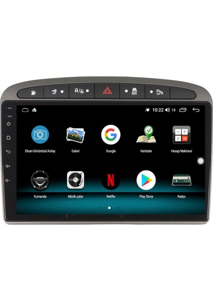 Peugeot 308 Android 13 Multimedya Carplay 4gb RAM+64GB HDD 2007-2013 Navigasyon Ekran