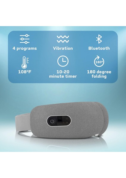 Bluetooth Müzik Akıllı Göz Masaj Aleti - Gri modelleri