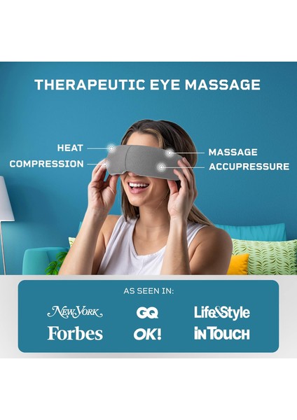 Bluetooth Müzik Akıllı Göz Masaj Aleti - Gri fırsatları