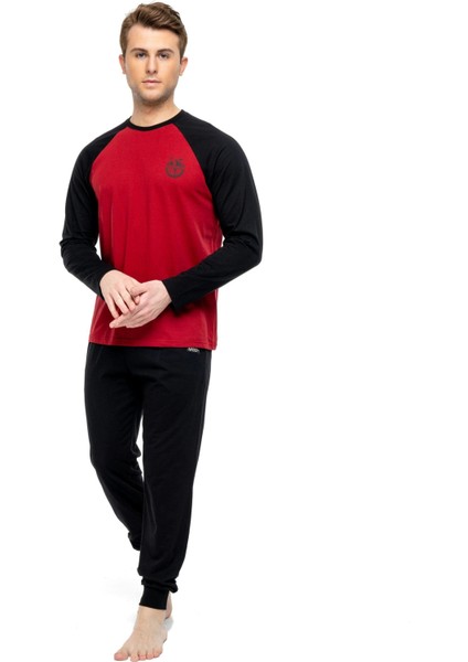 3896 Erkek Yuvarlak Yaka Pijama Takımı