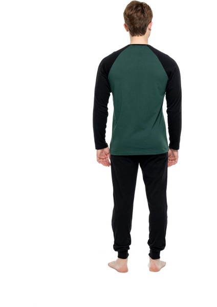 3896 Erkek Yuvarlak Yaka Pijama Takımı