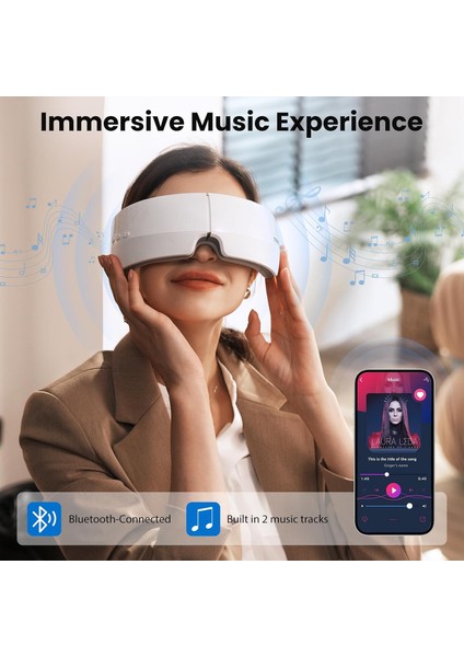 Bluetooth Müzikli Isıtmalı Göz Maskesi