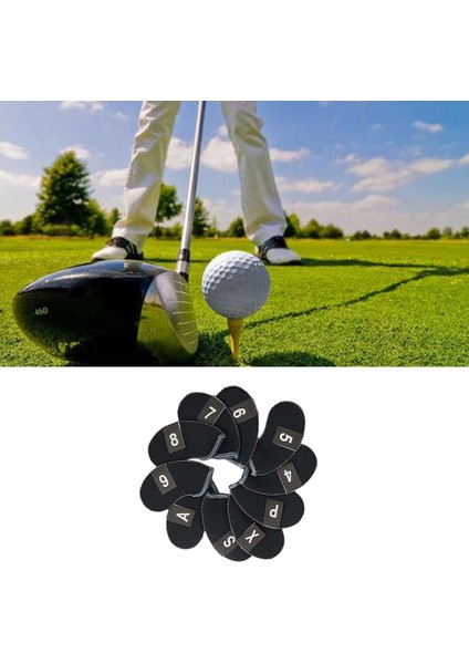 10 Golf Kulübü Başörtüsü Kapakları 3, 4,5,6,7,8,9,aw,sw,pw (Yurt Dışından) fırsatları