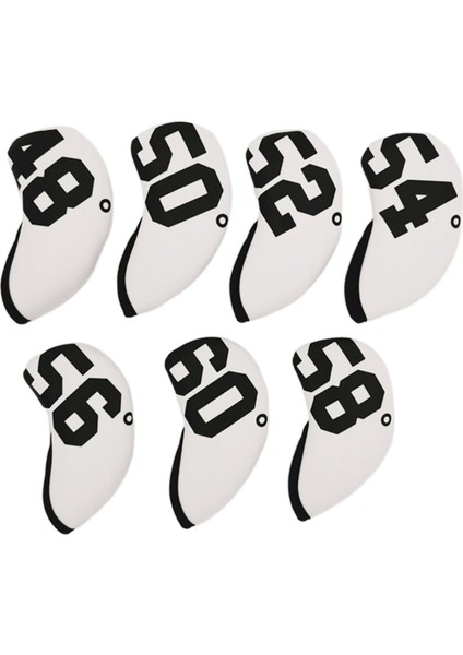 7pcs Golf Club Headcover Demir Kafa Kapağı Kama Koruyucu Beyaz Seyahat (Yurt Dışından) fiyatları