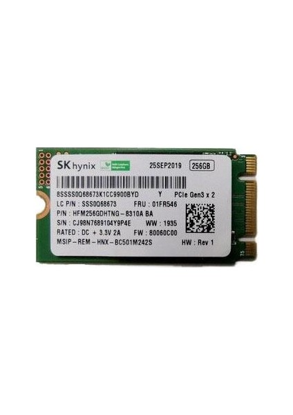 Mini 2230 256GB M.2 Pcıe Gen3 SSD (Kutusuz) HFM256GD3GX013N