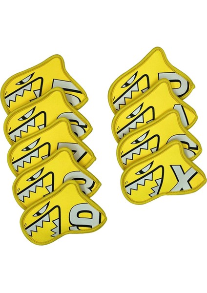 9x Golf Demir Kapakları Kadın Erkekler Için Numara Etiketleri ile Set Golf Kulübü Kafa Kapakları Sarı (Yurt Dışından) fırsatları