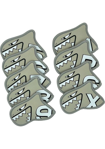 9x Golf Demir Kapakları Kadın Erkekler Için Numara Etiketleri ile Set Golf Kulübü Kafa Kapakları Gri (Yurt Dışından) fırsatları