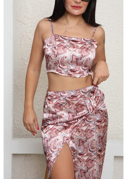 Özel Saten Crop DVS22