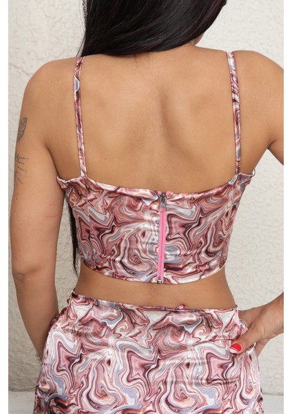 Özel Saten Crop DVS22