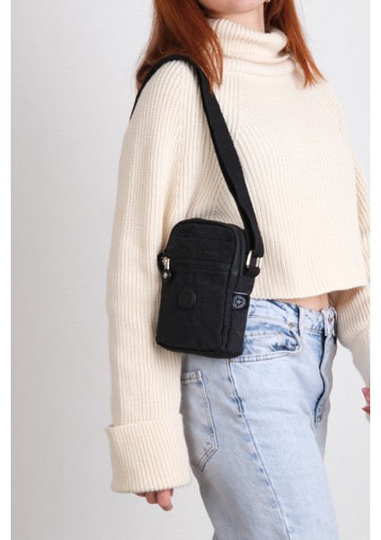 Rosa Krinkıl Kumaş Unisex Çapraz Çanta