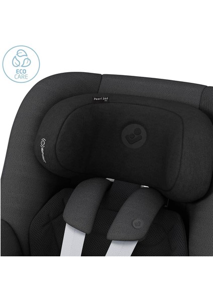 Pearl 360 Pro Dünyanın İlk Kızaklı, Araç Dışına Çıkabilen 360 Dönebilen Yatabilen İsofix Bazalı Bebek Oto Koltuğu 0-18 kg Authentic Black