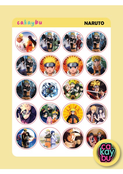 Naruto Sticker Set A4 1 Sayfa