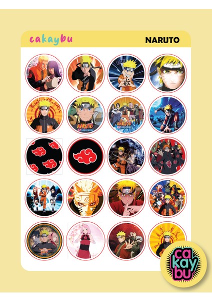 Naruto Sticker Set A4 1 Sayfa