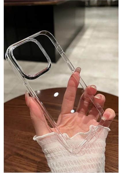 iPhone 15 Pro Kılıf Ince ve Esnek Şeffaf Süper Silikon