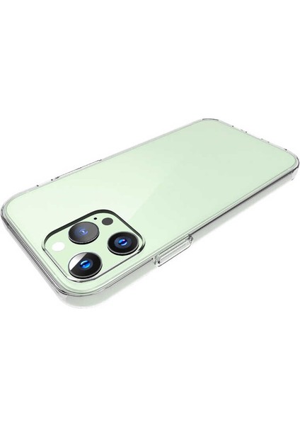 iPhone 15 Pro Kılıf Ince ve Esnek Şeffaf Süper Silikon