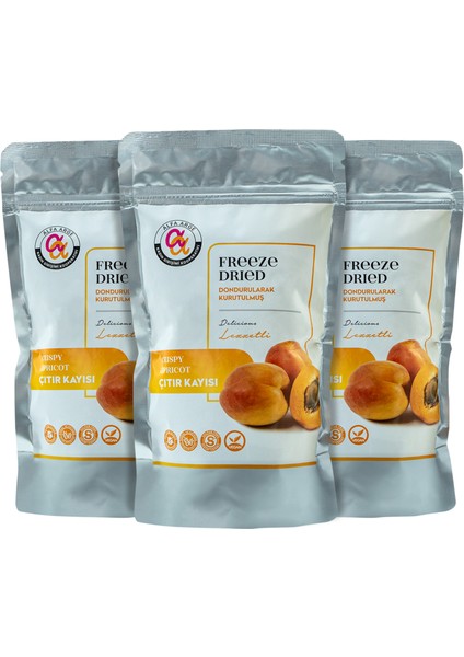 Freeze Dried Kayısı - Dondurularak Kurutulmuş - 3'lü Paket 20 gr