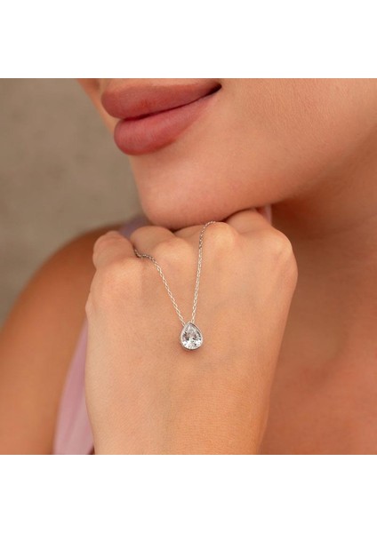 Su Damlası Gümüş Kolye