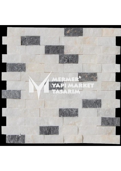 Uşak Beyaz Kütahya Blue Mix Patlatma Mozaik