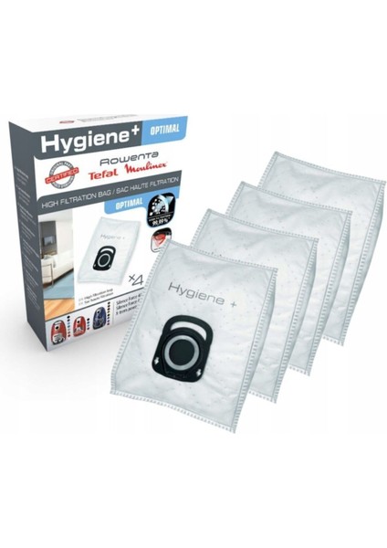 Rowenta RO7473EA Silence Force Hygiene+ 4'lü Toz Torbası ZR200540 Uyumlu