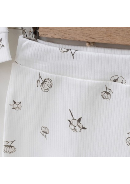 Pamuk Desenli 2'takım Organik Pamuk Kız / Erkek Bebek Takım 3-6/6-9/9-12/12-18 Ay modelleri