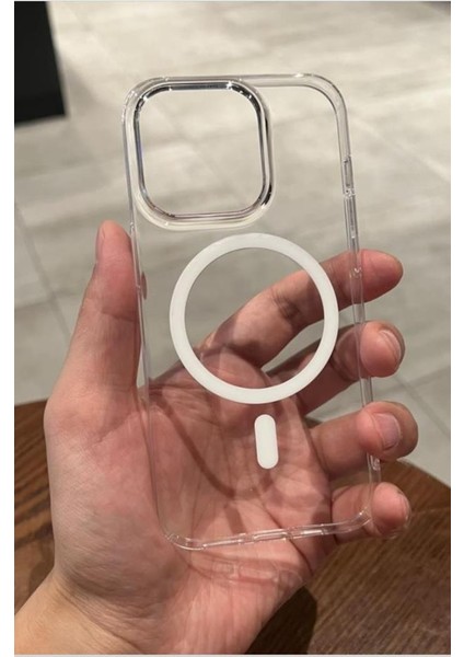 iPhone 15 Pro Max Kılıf Magsafe Kamera ve Lens Korumalı Sert Pc Lüx Kapak