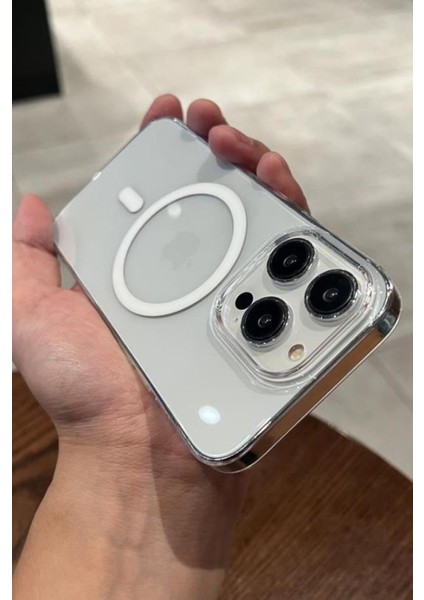 iPhone 15 Pro Max Kılıf Magsafe Kamera ve Lens Korumalı Sert Pc Lüx Kapak